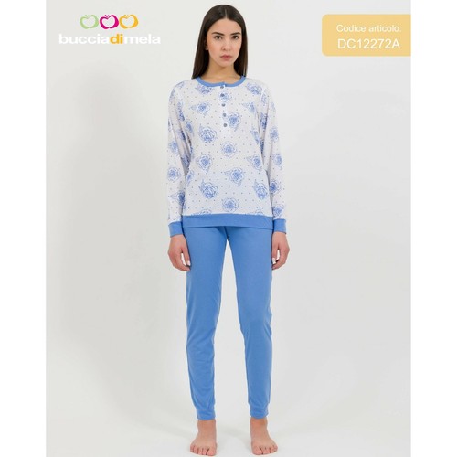 Pigiama serafino donna manica