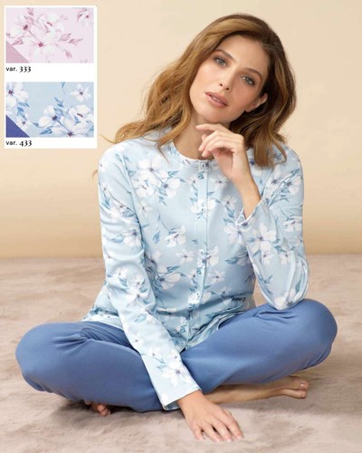 Pigiama donna aperto jersey - donna,