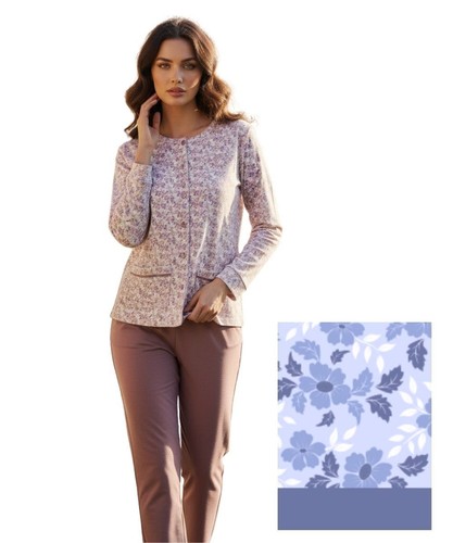 Pigiama donna aperto jersey - pigiama,