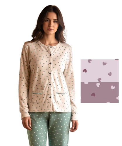 Pigiama donna aperto jersey - pigiama,
