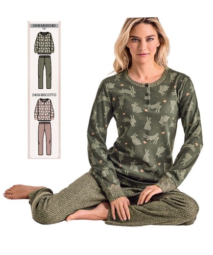 Pigiama donna jersey di - pigiama,